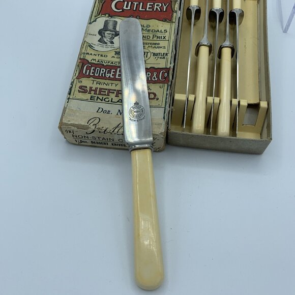 Butler’s Non-Stain Cutlery Dessert Knives by George Butler & Co. – Sheffied - Picture 4 of 7